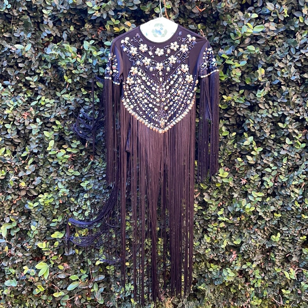 👯‍♀️ A Star is Born Jeweled, Sequin, Fringe Bodysuit 👯‍♀️